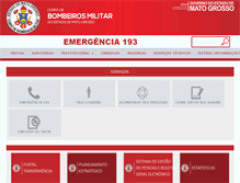 Tablet Screenshot of bombeiros.mt.gov.br