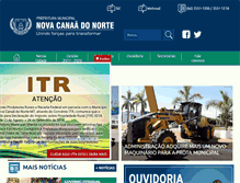 Tablet Screenshot of novacanaadonorte.mt.gov.br