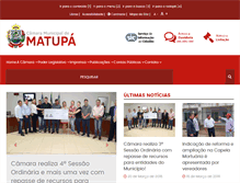 Tablet Screenshot of camaramatupa.mt.gov.br