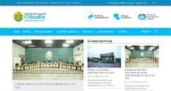 Desktop Screenshot of camaraclaudia.mt.gov.br