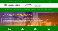 Desktop Screenshot of mirassoldoeste.mt.gov.br