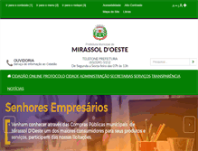 Tablet Screenshot of mirassoldoeste.mt.gov.br