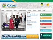 Tablet Screenshot of caceres.mt.gov.br