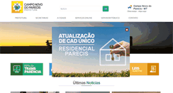 Desktop Screenshot of camponovodoparecis.mt.gov.br