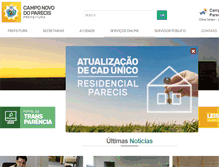 Tablet Screenshot of camponovodoparecis.mt.gov.br