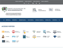 Tablet Screenshot of novabandeirantes.mt.gov.br