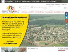 Tablet Screenshot of novaubirata.mt.gov.br