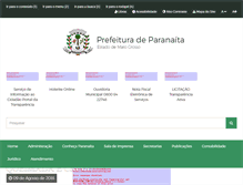 Tablet Screenshot of paranaita.mt.gov.br